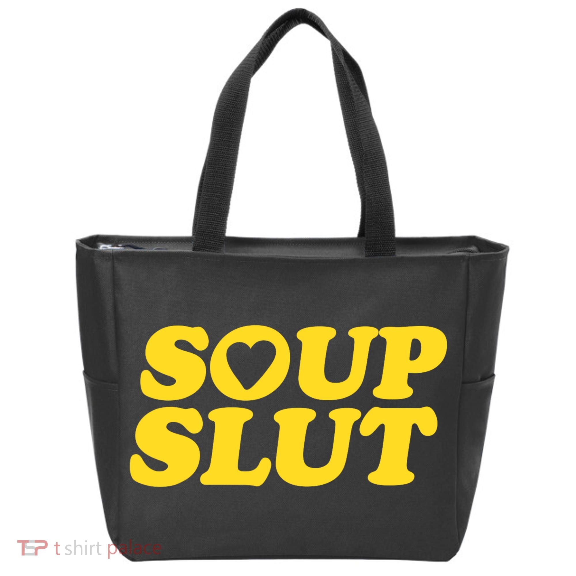 Soup Slut Hearts Funny Saying Adorable Tote Bag