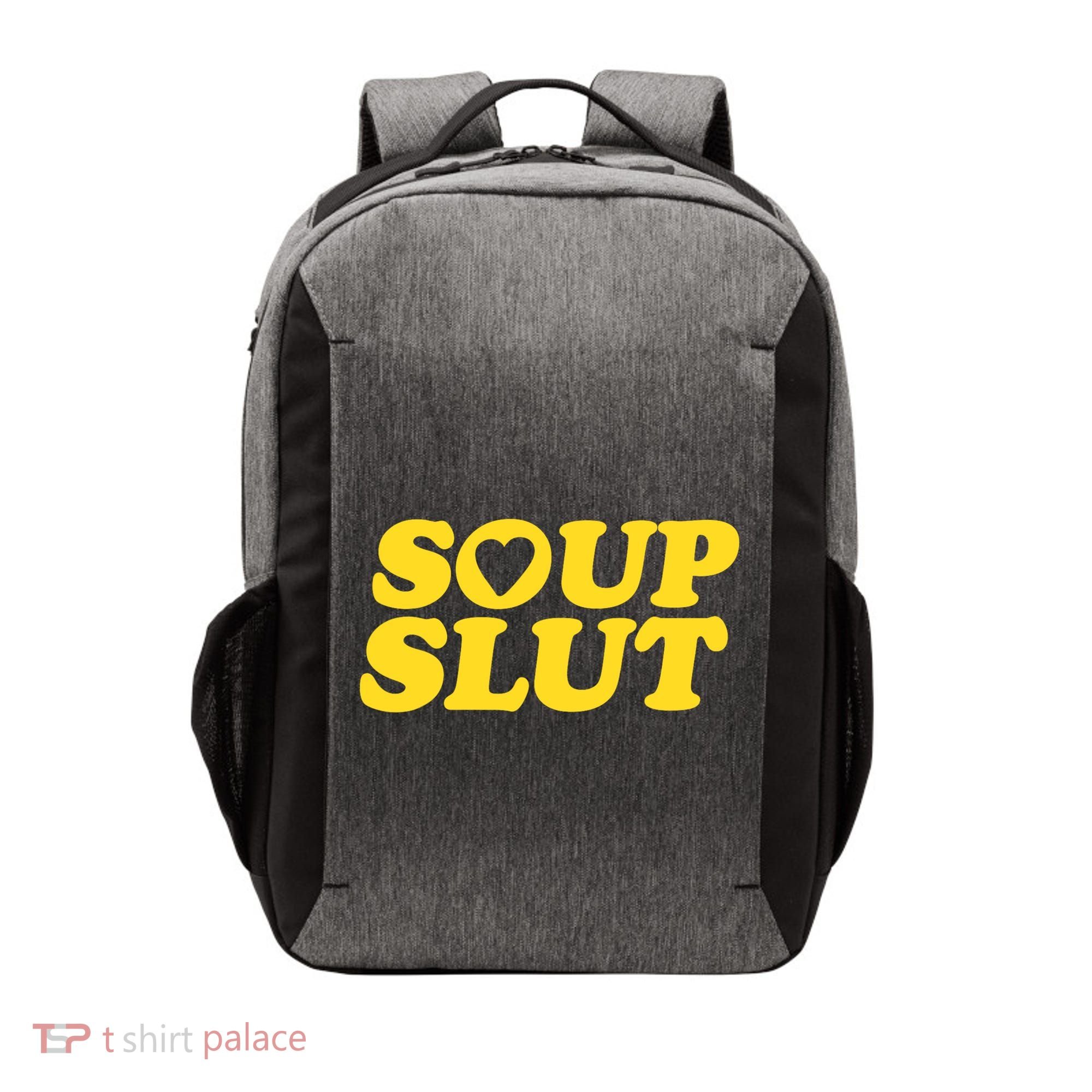 Soup Slut Hearts Funny Saying Adorable Vector Backpack