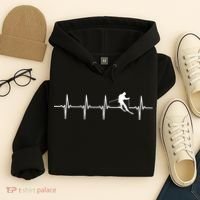 Skiing Ski Heartbeat TShirt Gift For Skiers Hoodie thumb 4