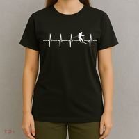 Skiing Ski Heartbeat TShirt Gift For Skiers T-Shirt thumb 4