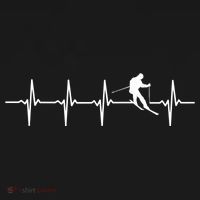 Skiing Ski Heartbeat TShirt Gift For Skiers Bucket Hat thumb 4