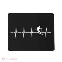 Skiing Ski Heartbeat TShirt Gift For Skiers Mousepad thumb 0