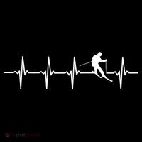 Skiing Ski Heartbeat TShirt Gift For Skiers Mousepad thumb 1