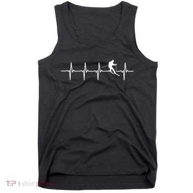 Skiing Ski Heartbeat TShirt Gift For Skiers Tank Top