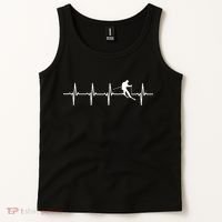 Skiing Ski Heartbeat TShirt Gift For Skiers Tank Top thumb 2