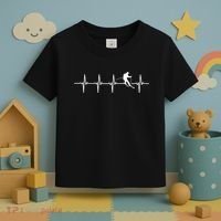 Skiing Ski Heartbeat TShirt Gift For Skiers Toddler T-Shirt thumb 3
