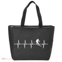 Skiing Ski Heartbeat TShirt Gift For Skiers Tote Bag thumb 0