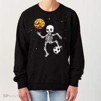 Soccer Skeleton Halloween Soccer Player Halloween Women's Sweatshirt thumb 0