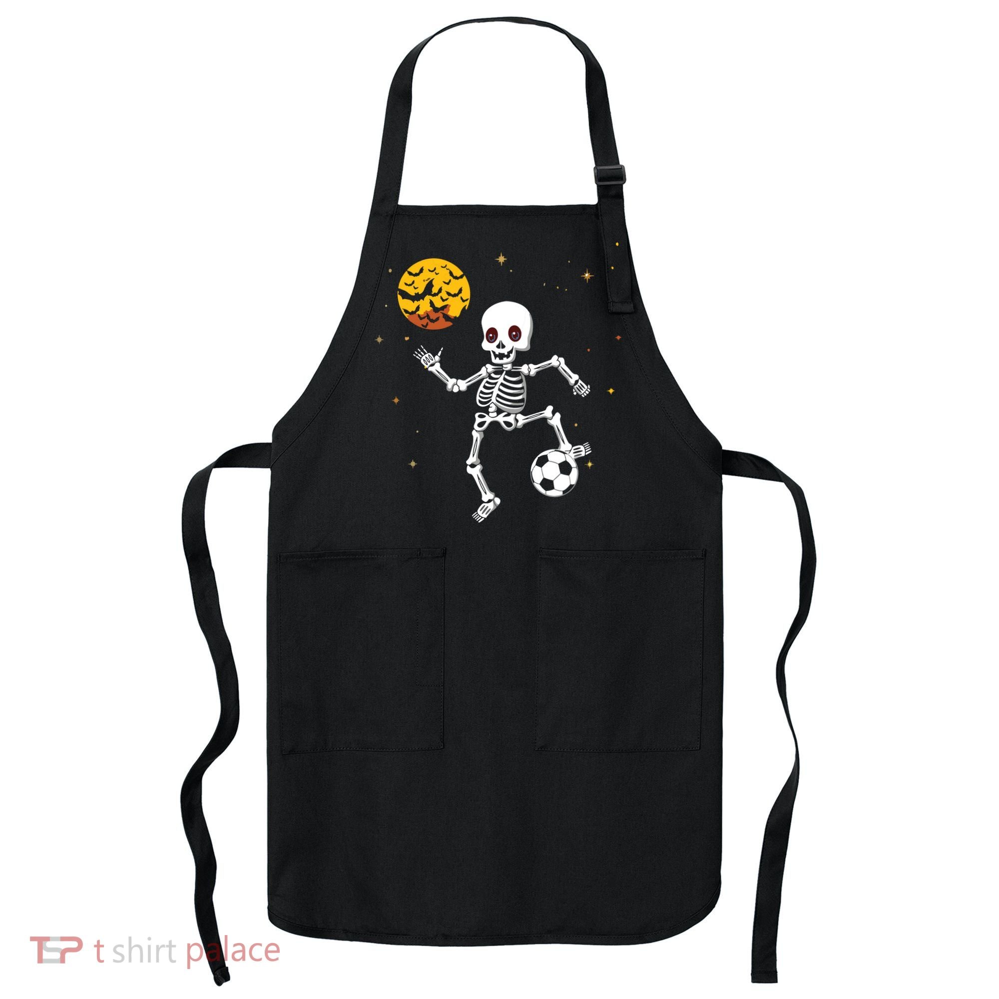 Soccer Skeleton Halloween Soccer Player Halloween Apron
