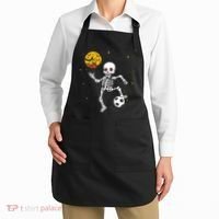 Soccer Skeleton Halloween Soccer Player Halloween Apron thumb 2
