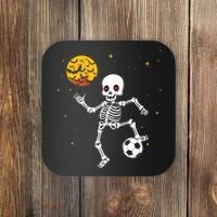 Soccer Skeleton Halloween Soccer Player Halloween Coaster thumb 0
