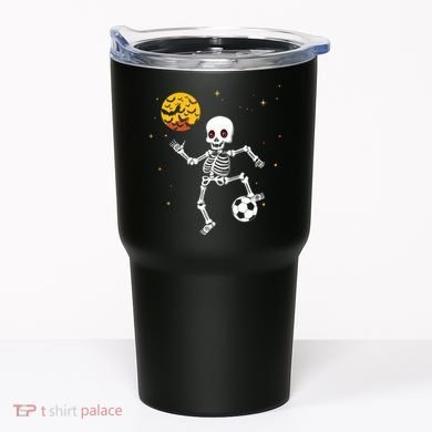 Soccer Skeleton Halloween Soccer Player Halloween Tumbler