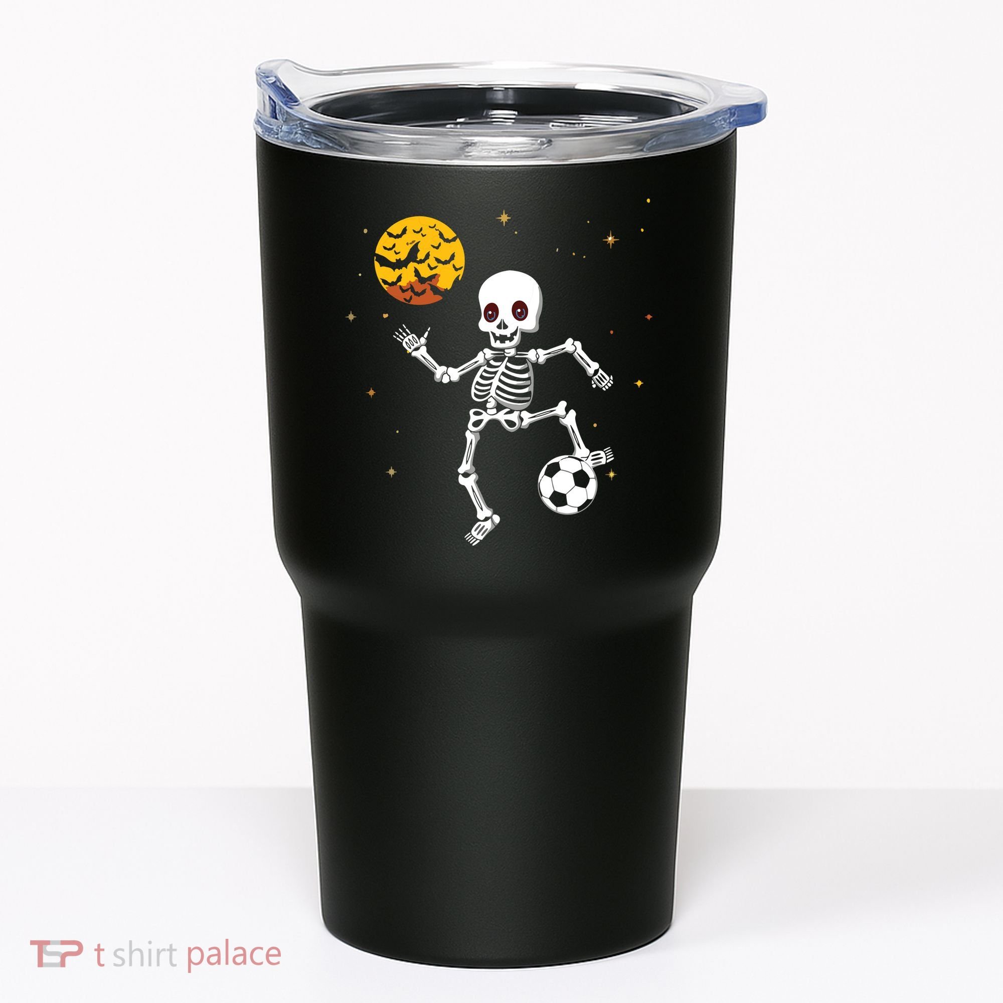 Soccer Skeleton Halloween Soccer Player Halloween Tumbler