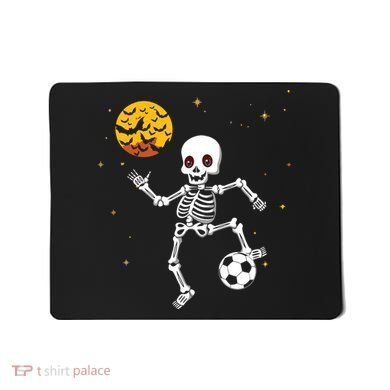 Soccer Skeleton Halloween Soccer Player Halloween Mousepad