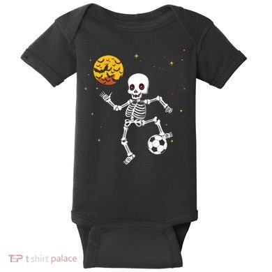 Soccer Skeleton Halloween Soccer Player Halloween Baby Bodysuit
