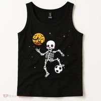 Soccer Skeleton Halloween Soccer Player Halloween Tank Top thumb 2