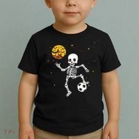 Soccer Skeleton Halloween Soccer Player Halloween Toddler T-Shirt thumb 2