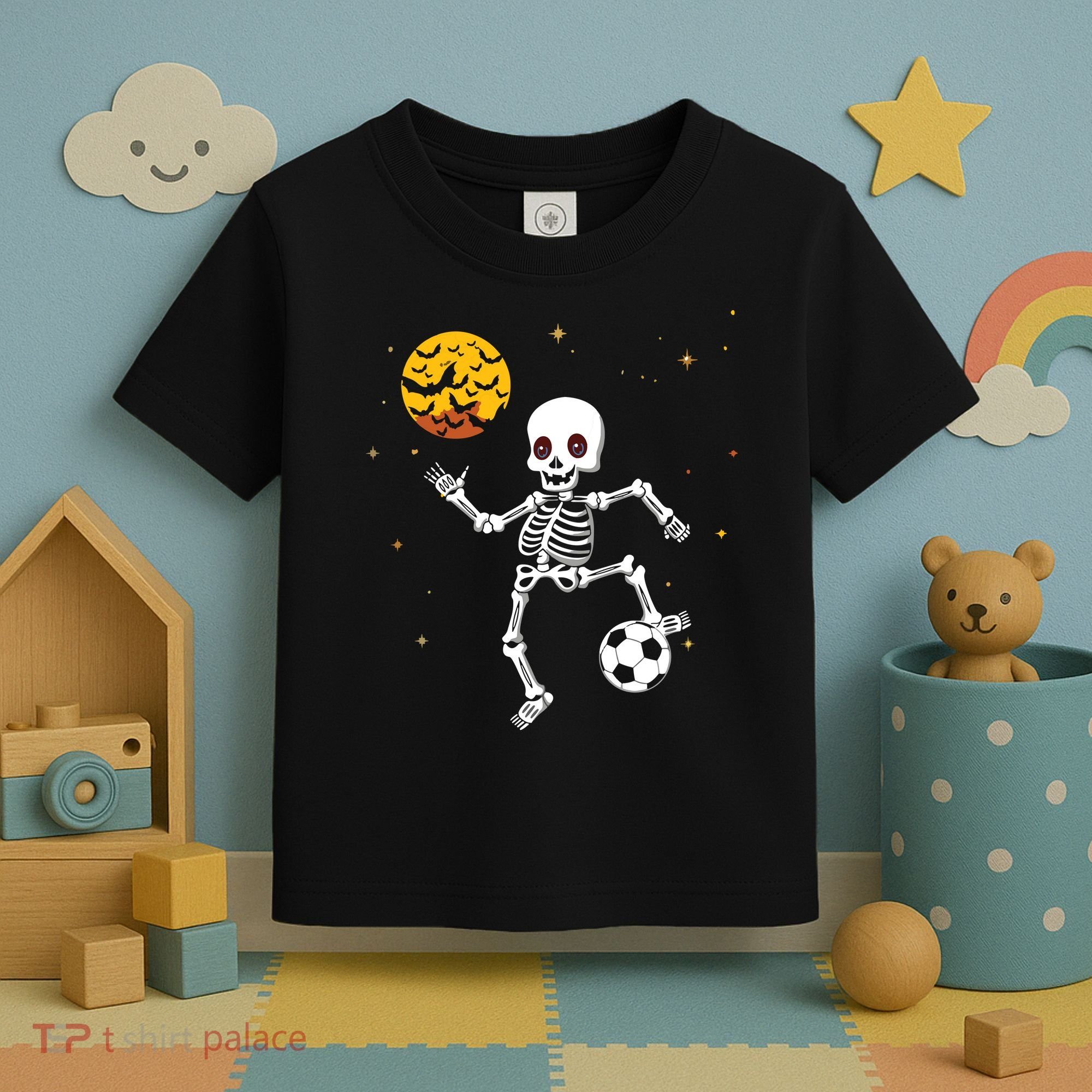 Soccer Skeleton Halloween Soccer Player Halloween Toddler T-Shirt