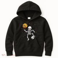 Soccer Skeleton Halloween Soccer Player Halloween Kids Hoodie thumb 0
