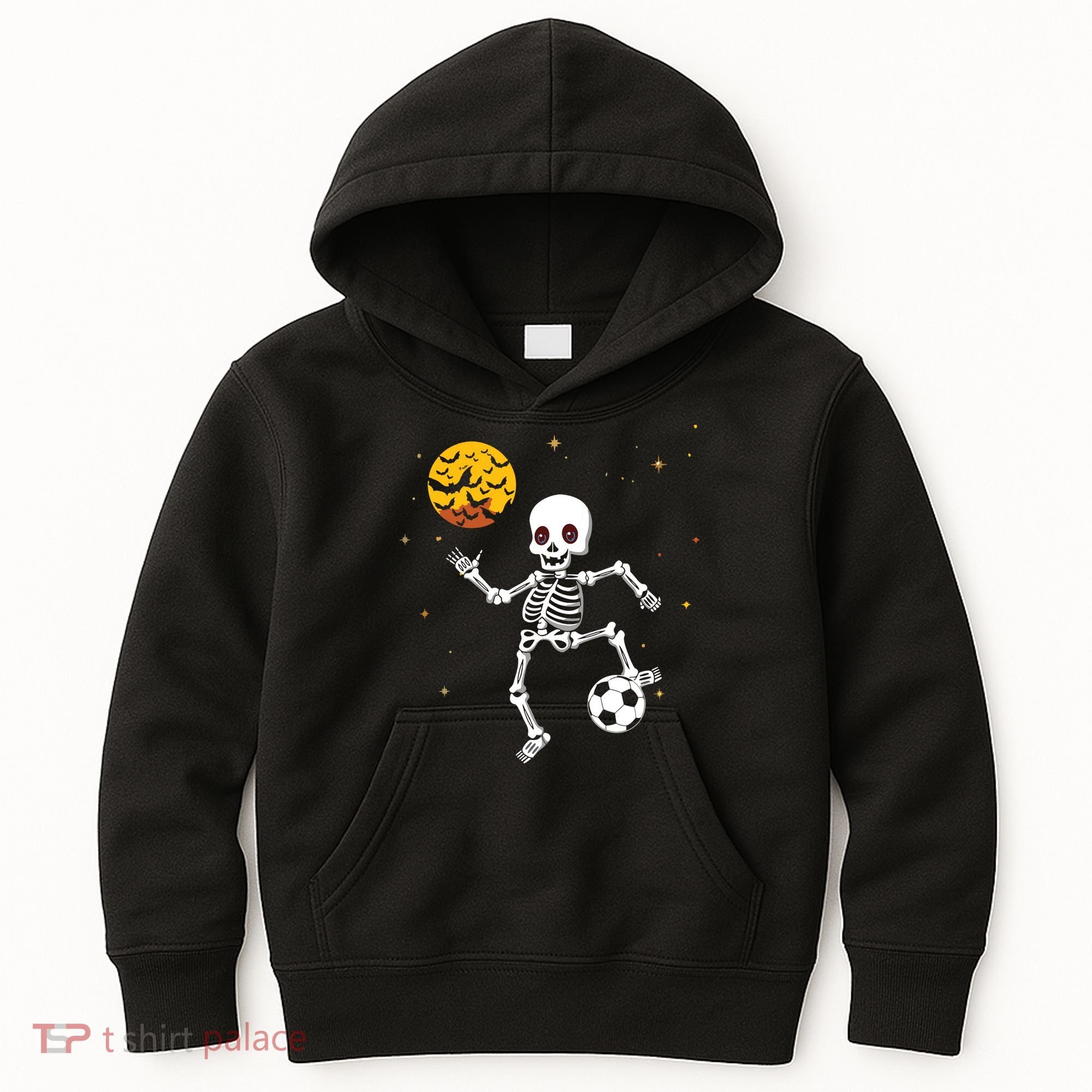Soccer Skeleton Halloween Soccer Player Halloween Kids Hoodie