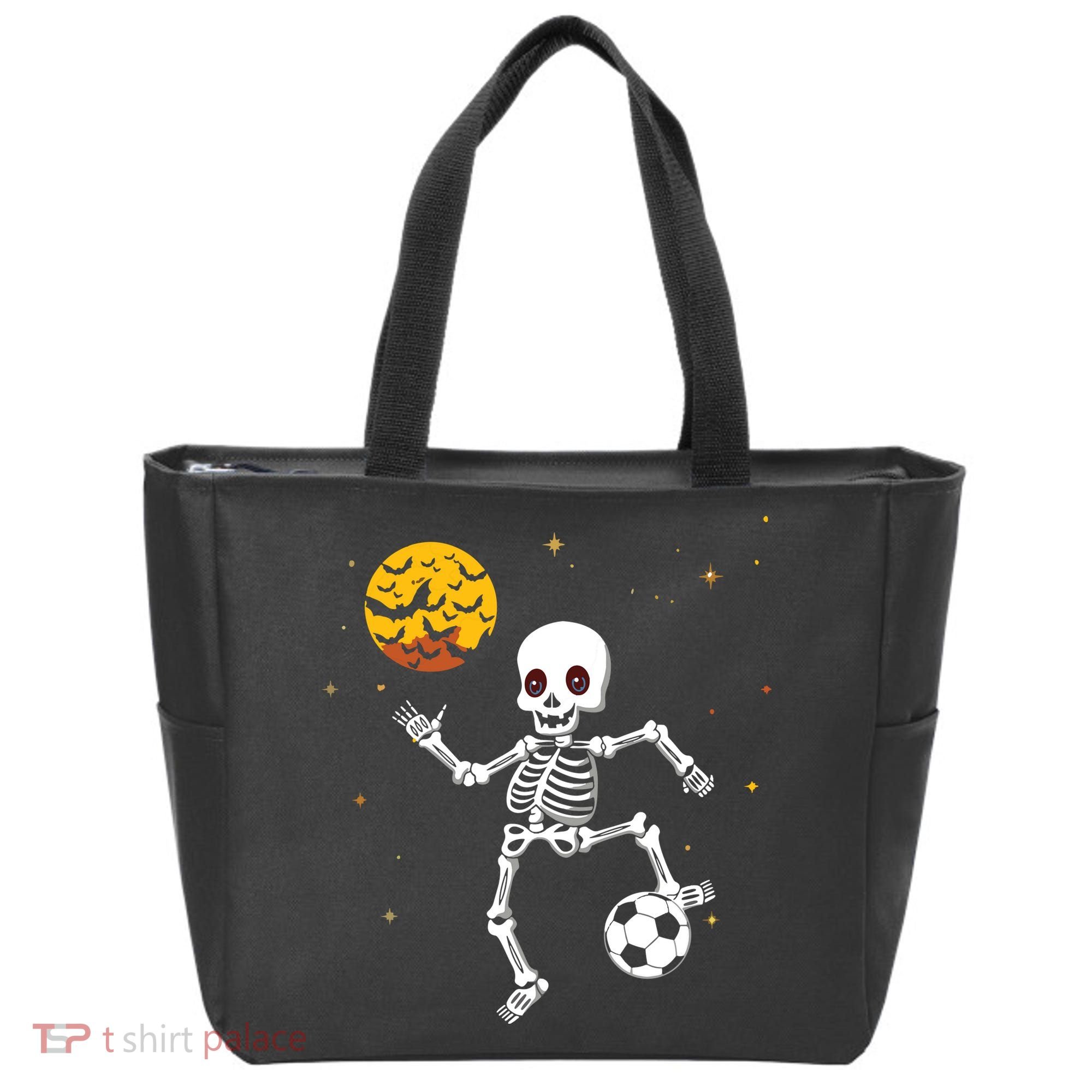 Soccer Skeleton Halloween Soccer Player Halloween Tote Bag