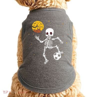 Soccer Skeleton Halloween Soccer Player Halloween Doggie Tank