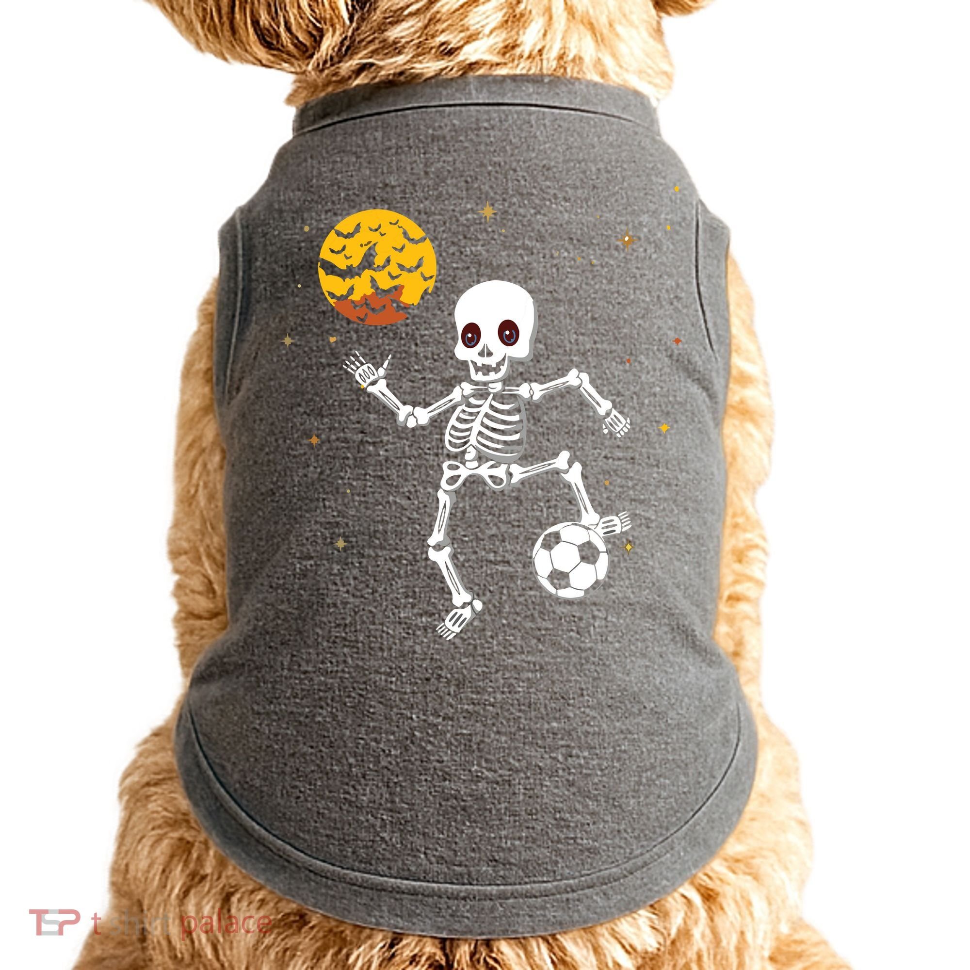Soccer Skeleton Halloween Soccer Player Halloween Doggie Tank