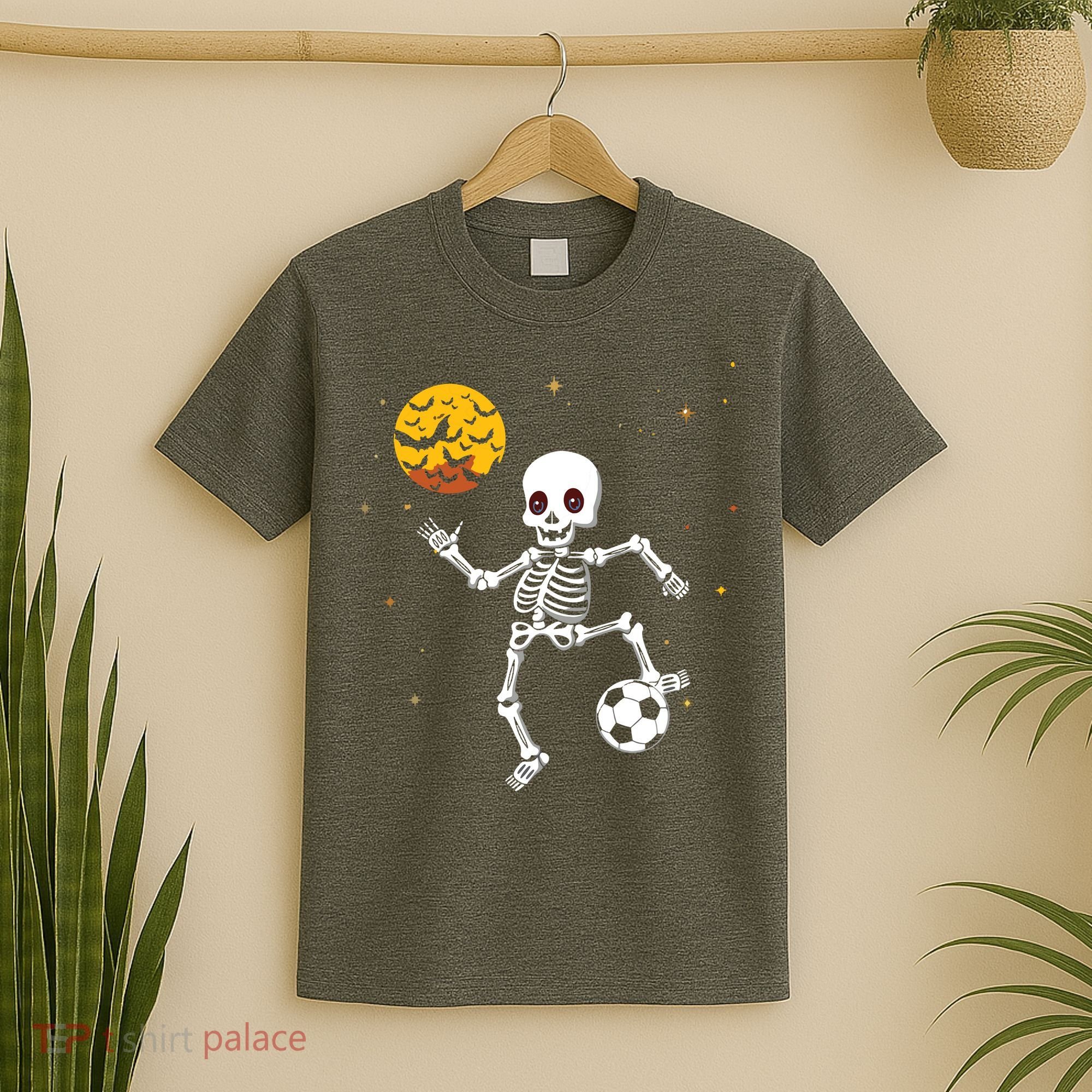 Soccer Skeleton Halloween Soccer Player Halloween T-Shirt