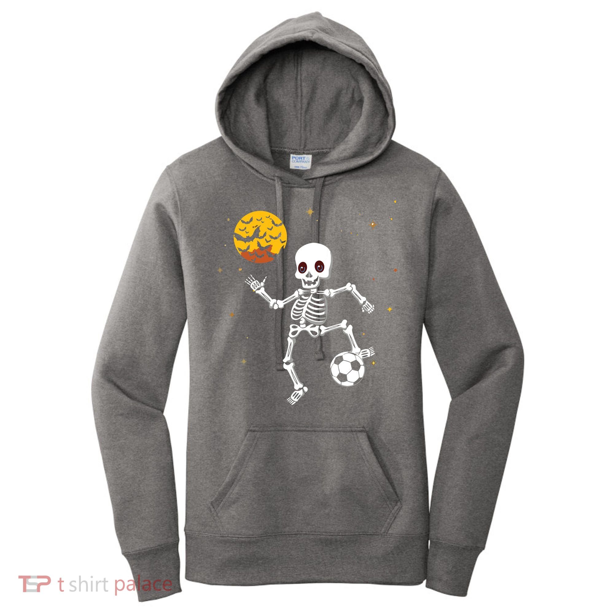 Soccer Skeleton Halloween Soccer Player Halloween Women's Hoodie