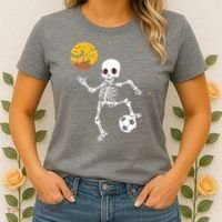 Soccer Skeleton Halloween Soccer Player Halloween Women's T-Shirt thumb 2