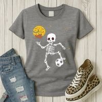 Soccer Skeleton Halloween Soccer Player Halloween Women's T-Shirt thumb 3