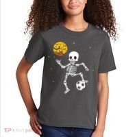 Soccer Skeleton Halloween Soccer Player Halloween Kids T-Shirt thumb 2
