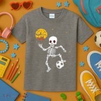 Soccer Skeleton Halloween Soccer Player Halloween Kids T-Shirt thumb 3