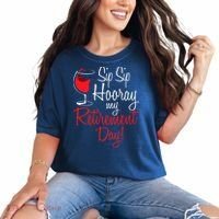 Sip Sip Hooray My Retirement Day - Retired Retiree Pension Comfort Colors T-Shirt thumb 0