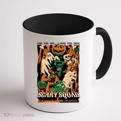 Scary Squad Halloween Coffee Mug back