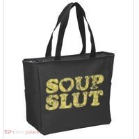 Soup Slut Hearts Funny Saying Adorable Tote Bag thumb 2