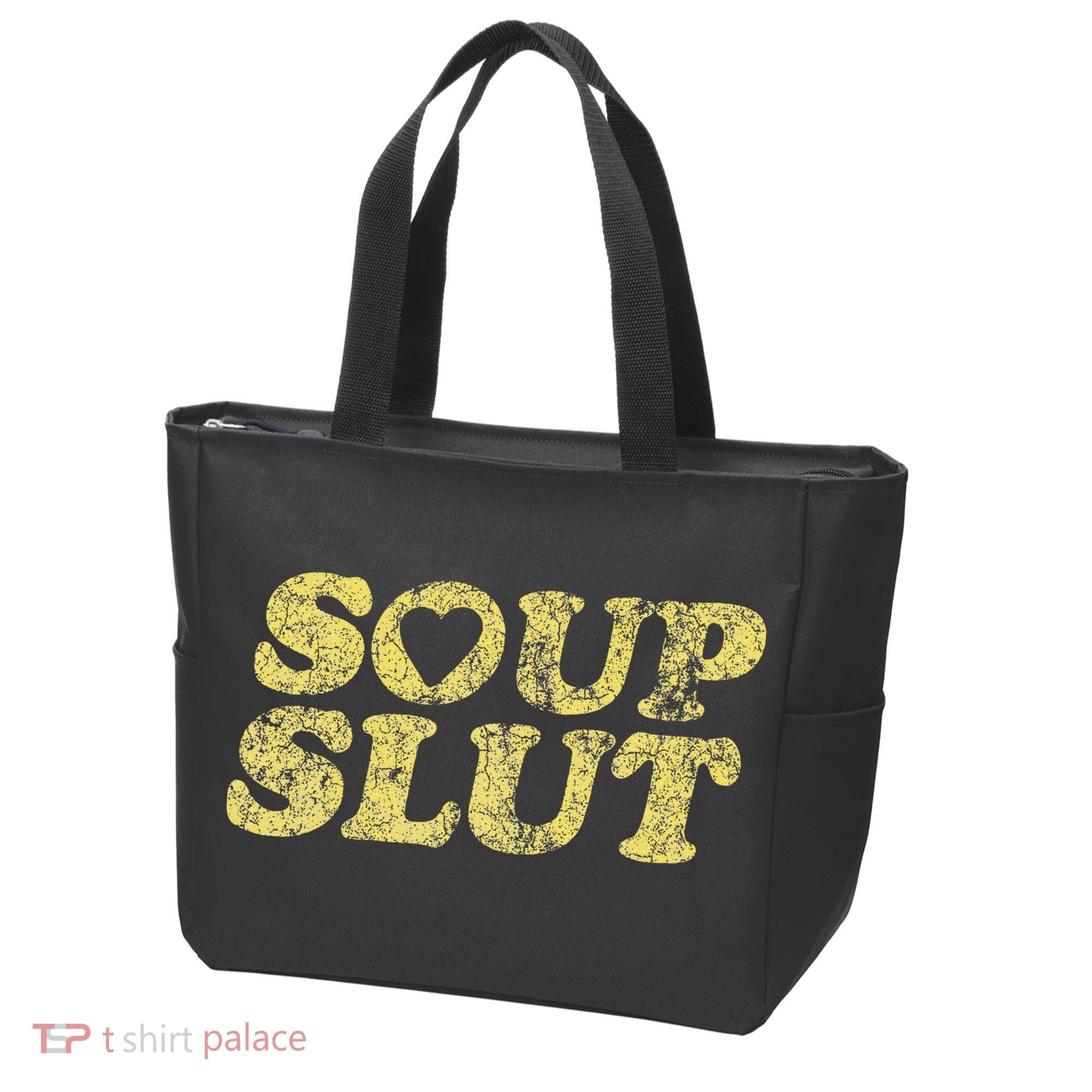 Soup Slut Hearts Funny Saying Adorable Tote Bag