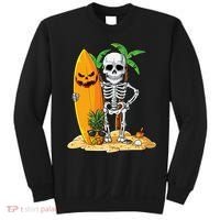 Skeleton Surfing Halloween Hawaii Hawaiian Surfer Sweatshirt thumb 0