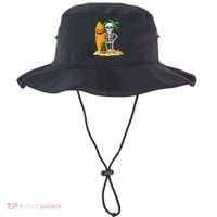 Skeleton Surfing Halloween Hawaii Hawaiian Surfer Bucket Hat thumb 0