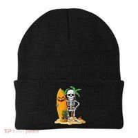Skeleton Surfing Halloween Hawaii Hawaiian Surfer Beanie thumb 0