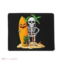 Skeleton Surfing Halloween Hawaii Hawaiian Surfer Mousepad thumb 0