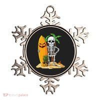 Skeleton Surfing Halloween Hawaii Hawaiian Surfer Ornament thumb 0