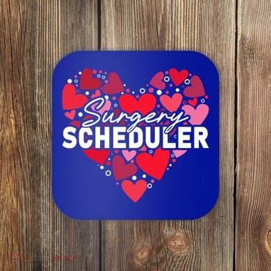 Surgery Scheduler Heart Gift Coaster