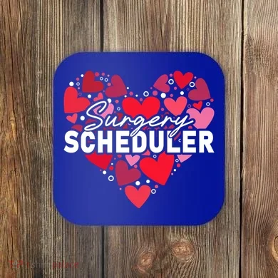 Surgery Scheduler Heart Gift Coaster