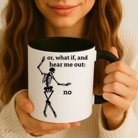 Sassy Skeleton Hear Me Out: No Coffee Mug thumb 3