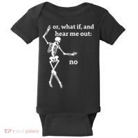 Sassy Skeleton Hear Me Out: No Baby Bodysuit thumb 0