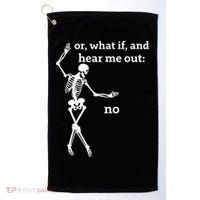 Sassy Skeleton Hear Me Out: No Golf Towel thumb 0