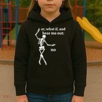 Sassy Skeleton Hear Me Out: No Kids Hoodie thumb 3