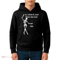 Sassy Skeleton Hear Me Out: No Kids Hoodie thumb 4