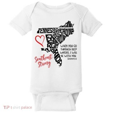 Southeast Strong Hurricane Helene Survivor When You Go Through Deep Wat Baby Bodysuit